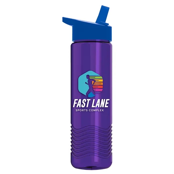 New Slim Cylinder Wave Design 24 Oz Wave Bottle With Flip... from ASI 40480 Koozie Group