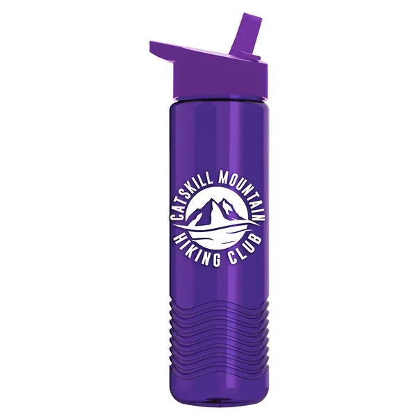New Slim Cylinder Wave Design 24 Oz Wave Bottle With Flip... from ASI 40480 Koozie Group