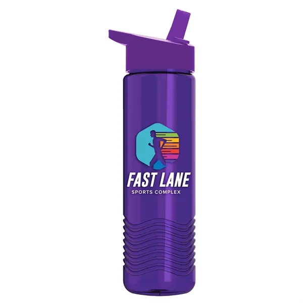 New Slim Cylinder Wave Design 24 Oz Wave Bottle With Flip... from ASI 40480 Koozie Group