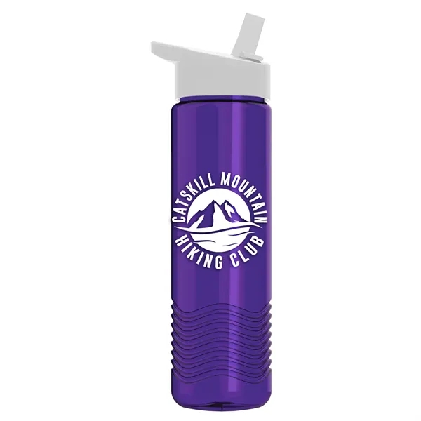 New Slim Cylinder Wave Design 24 Oz Wave Bottle With Flip... from ASI 40480 Koozie Group