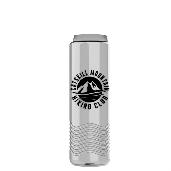 New Slim Cylinder Wave Design 24 Oz Wave Bottle With Flip... from ASI 40480 Koozie Group