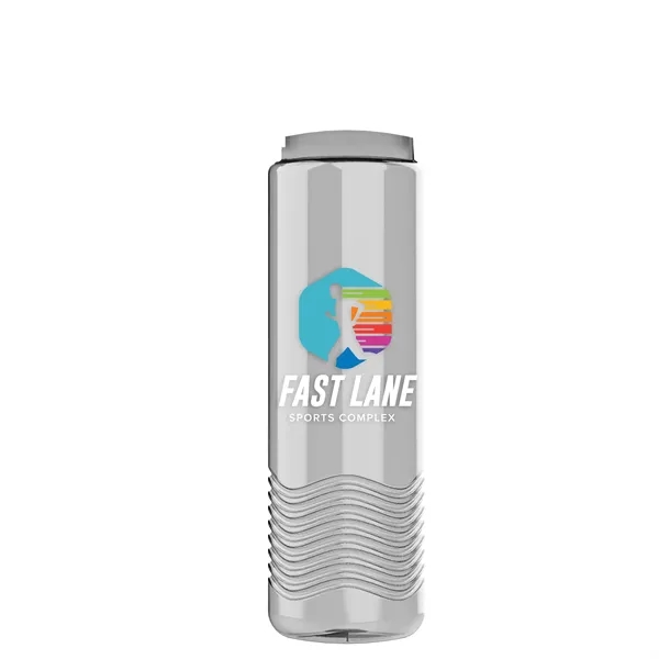 New Slim Cylinder Wave Design 24 Oz Wave Bottle With Flip... from ASI 40480 Koozie Group