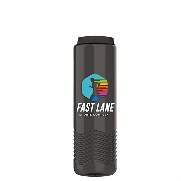 New Slim Cylinder Wave Design 24 Oz Wave Bottle With Flip... from ASI 40480 Koozie Group