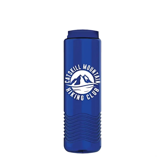 New Slim Cylinder Wave Design 24 Oz Wave Bottle With Flip... from ASI 40480 Koozie Group