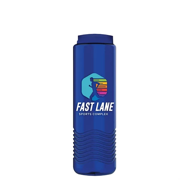 New Slim Cylinder Wave Design 24 Oz Wave Bottle With Flip... from ASI 40480 Koozie Group