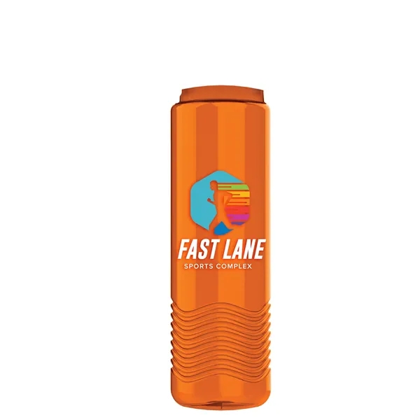New Slim Cylinder Wave Design 24 Oz Wave Bottle With Flip... from ASI 40480 Koozie Group