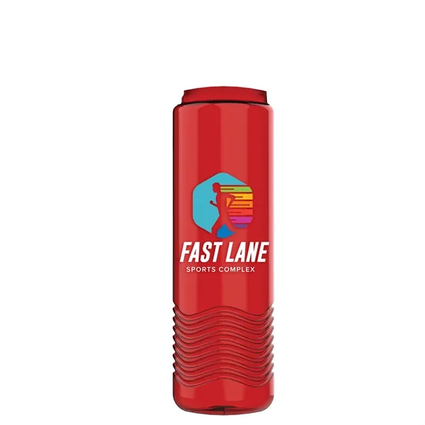 New Slim Cylinder Wave Design 24 Oz Wave Bottle With Flip... from ASI 40480 Koozie Group