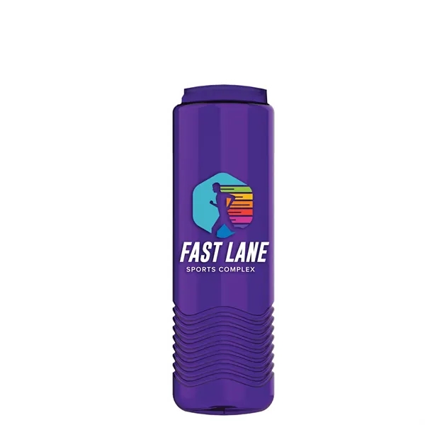 New Slim Cylinder Wave Design 24 Oz Wave Bottle With Flip... from ASI 40480 Koozie Group