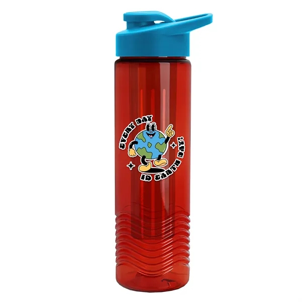 Wave 24 oz. Slim Cylinder Wave Design with Drink thru lid... from ASI 40480 Koozie Group