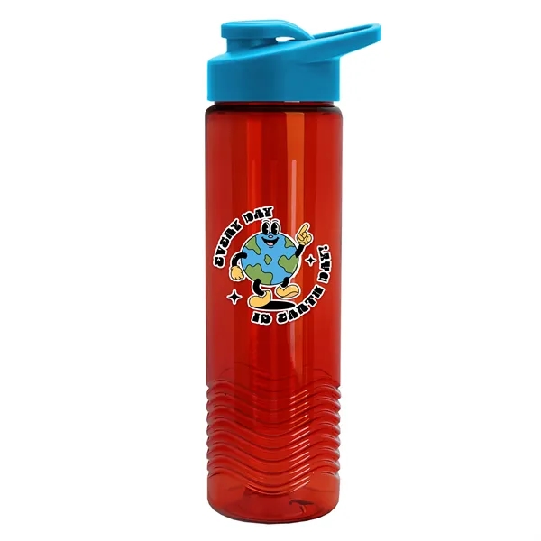 Wave 24 oz. Slim Cylinder Wave Design with Drink thru lid... from ASI 40480 Koozie Group