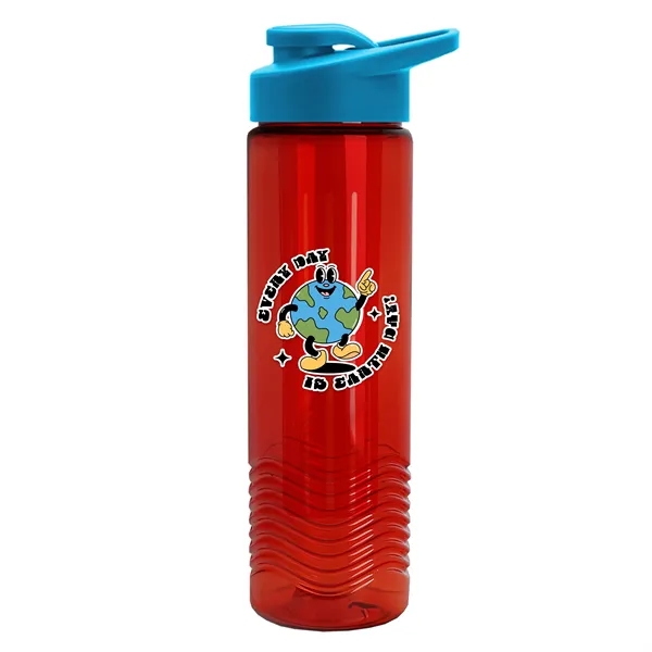 Wave 24 oz. Slim Cylinder Wave Design with Drink thru lid... from ASI 40480 Koozie Group