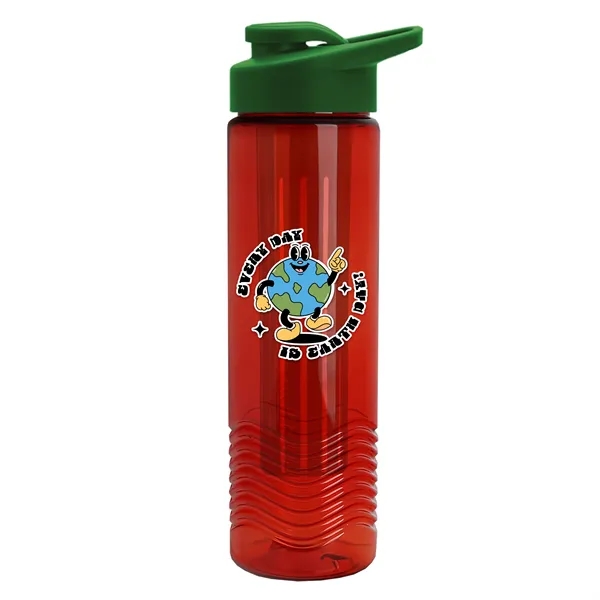 Wave 24 oz. Slim Cylinder Wave Design with Drink thru lid... from ASI 40480 Koozie Group