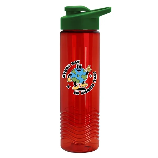 Wave 24 oz. Slim Cylinder Wave Design with Drink thru lid... from ASI 40480 Koozie Group