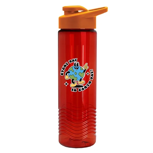 Wave 24 oz. Slim Cylinder Wave Design with Drink thru lid... from ASI 40480 Koozie Group