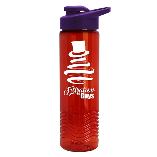 Wave 24 oz. Slim Cylinder Wave Design with Drink thru lid... from ASI 40480 Koozie Group