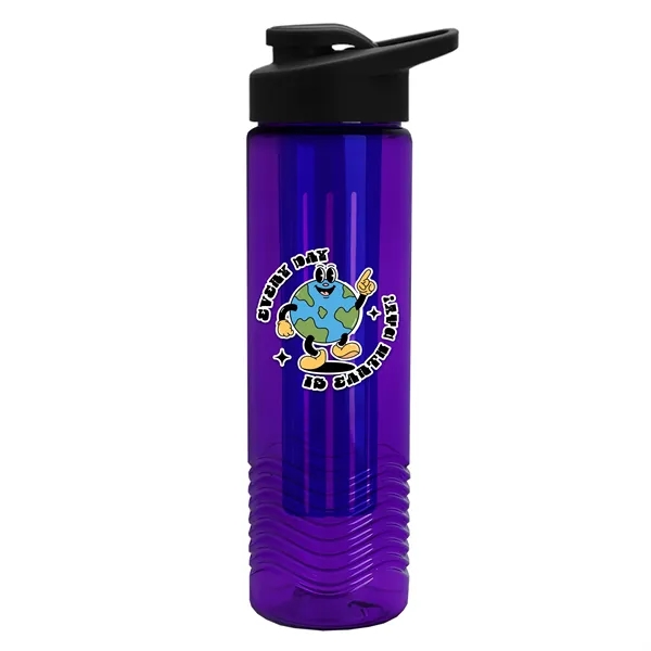 Wave 24 oz. Slim Cylinder Wave Design with Drink thru lid... from ASI 40480 Koozie Group