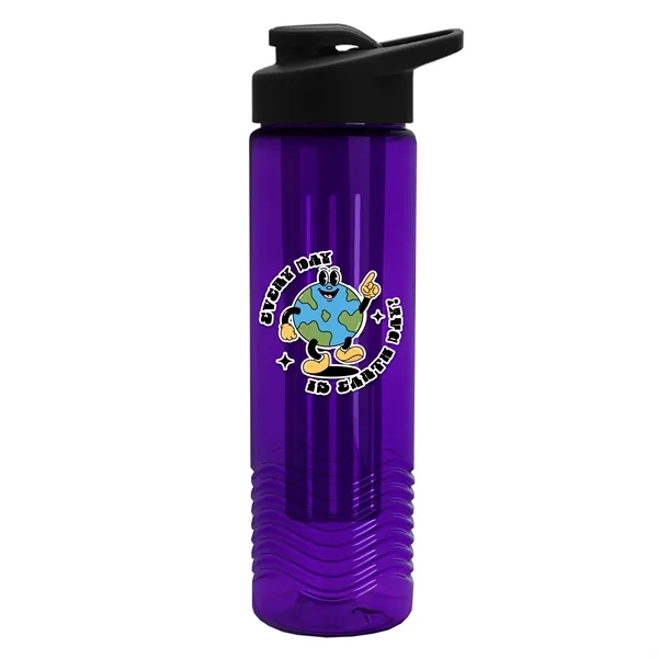 Wave 24 oz. Slim Cylinder Wave Design with Drink thru lid... from ASI 40480 Koozie Group