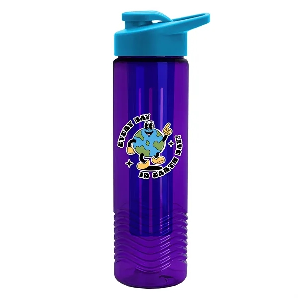 Wave 24 oz. Slim Cylinder Wave Design with Drink thru lid... from ASI 40480 Koozie Group