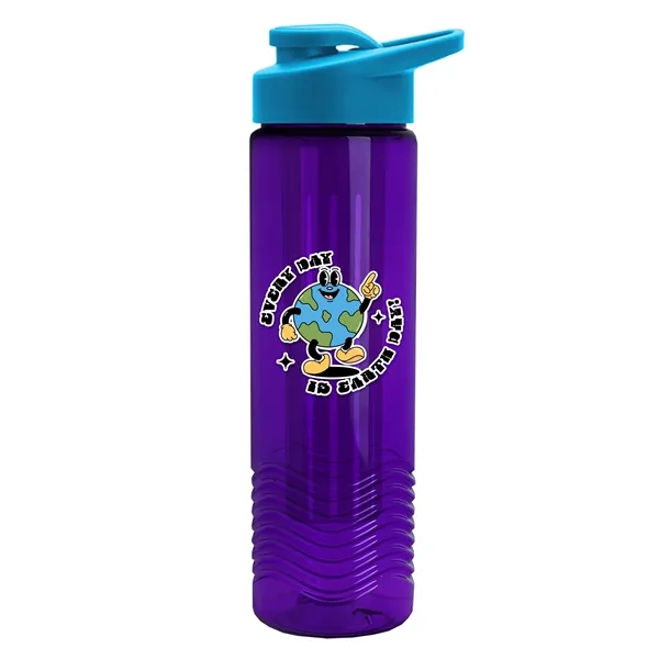 Wave 24 oz. Slim Cylinder Wave Design with Drink thru lid... from ASI 40480 Koozie Group