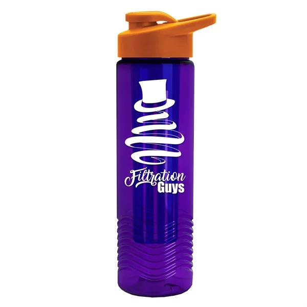 Wave 24 oz. Slim Cylinder Wave Design with Drink thru lid... from ASI 40480 Koozie Group