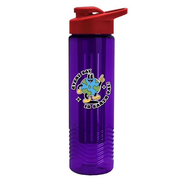 Wave 24 oz. Slim Cylinder Wave Design with Drink thru lid... from ASI 40480 Koozie Group