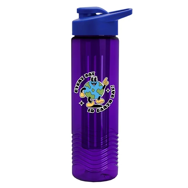 Wave 24 oz. Slim Cylinder Wave Design with Drink thru lid... from ASI 40480 Koozie Group