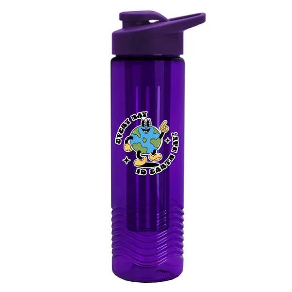 Wave 24 oz. Slim Cylinder Wave Design with Drink thru lid... from ASI 40480 Koozie Group