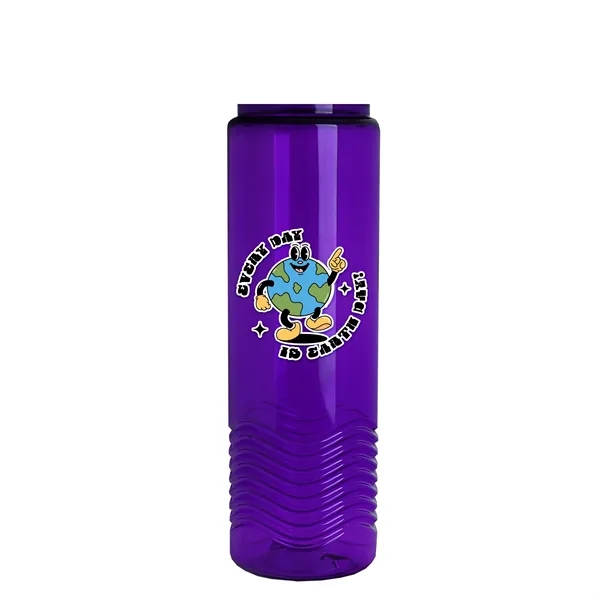 Wave 24 oz. Slim Cylinder Wave Design with Drink thru lid... from ASI 40480 Koozie Group