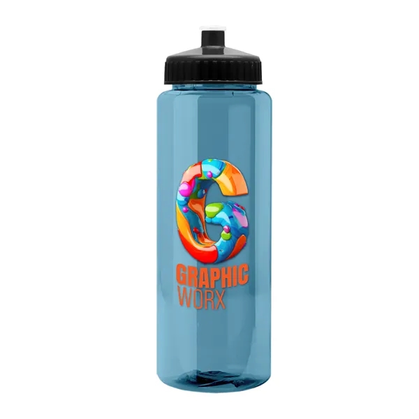 32 oz Transparent Sports Bottles with Push Pull Lid.... from ASI 40480 Koozie Group