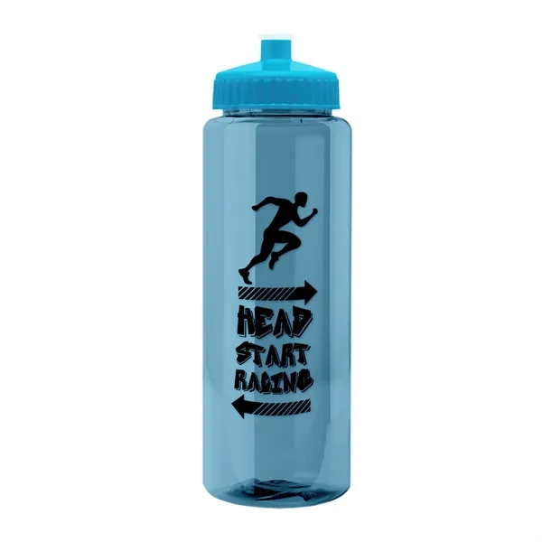 32 oz Transparent Sports Bottles with Push Pull Lid.... from ASI 40480 Koozie Group