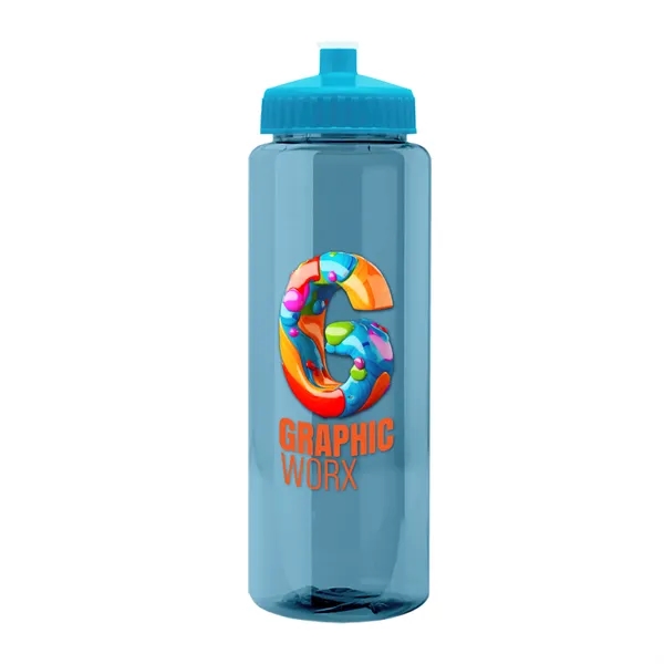 32 oz Transparent Sports Bottles with Push Pull Lid.... from ASI 40480 Koozie Group