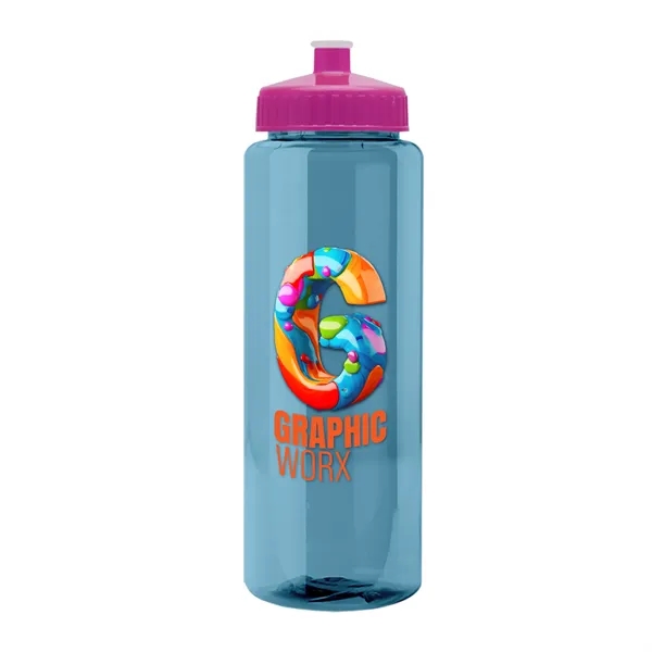 32 oz Transparent Sports Bottles with Push Pull Lid.... from ASI 40480 Koozie Group