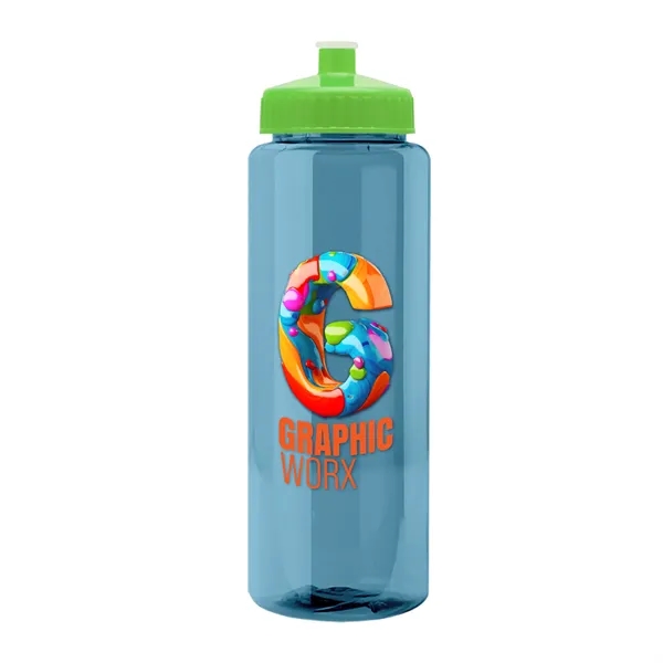 32 oz Transparent Sports Bottles with Push Pull Lid.... from ASI 40480 Koozie Group