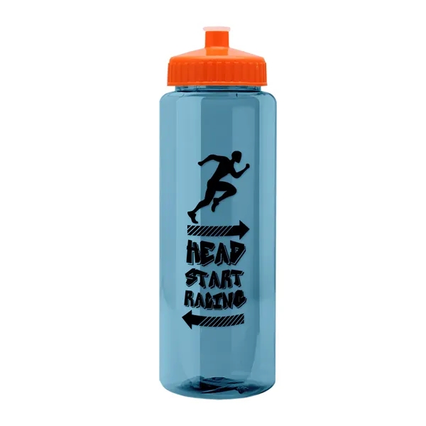 32 oz Transparent Sports Bottles with Push Pull Lid.... from ASI 40480 Koozie Group