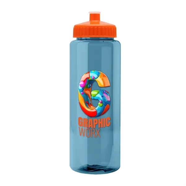 32 oz Transparent Sports Bottles with Push Pull Lid.... from ASI 40480 Koozie Group