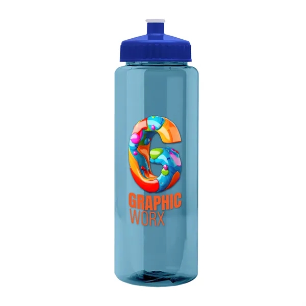 32 oz Transparent Sports Bottles with Push Pull Lid.... from ASI 40480 Koozie Group