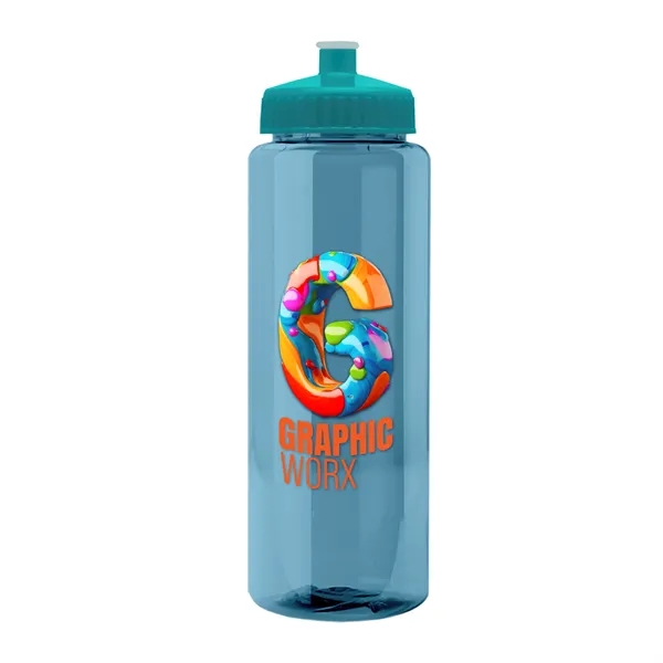 32 oz Transparent Sports Bottles with Push Pull Lid.... from ASI 40480 Koozie Group