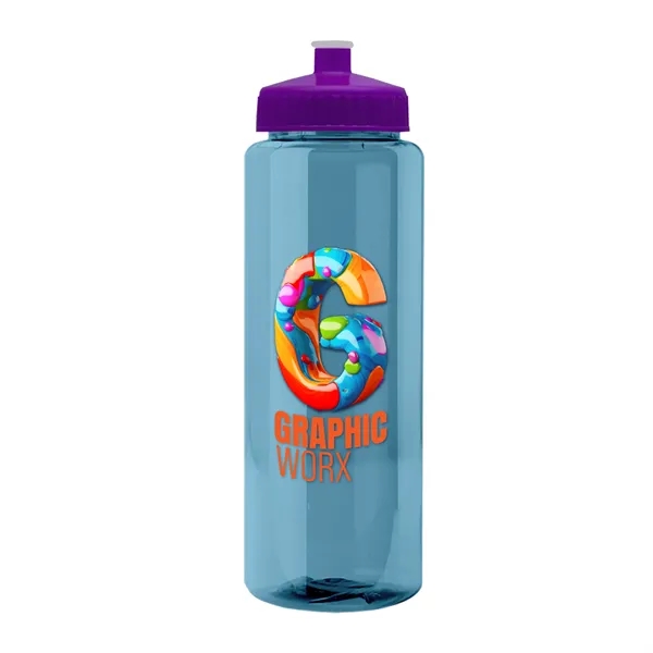 32 oz Transparent Sports Bottles with Push Pull Lid.... from ASI 40480 Koozie Group