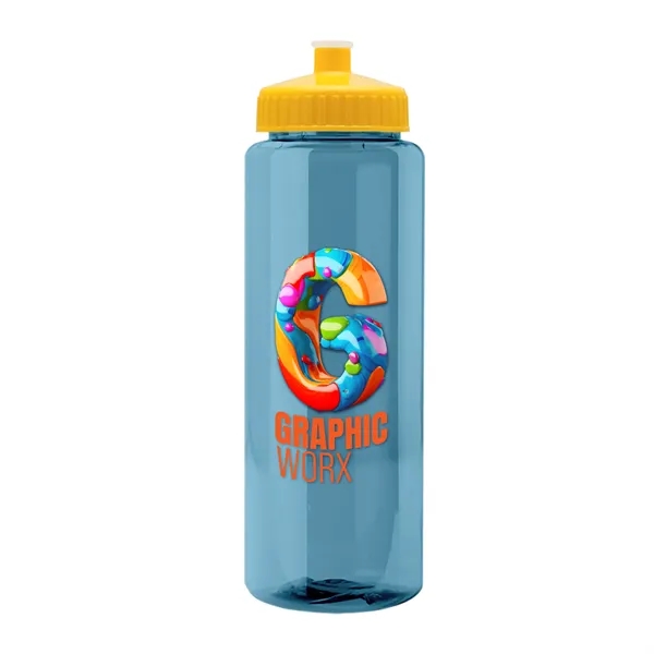 32 oz Transparent Sports Bottles with Push Pull Lid.... from ASI 40480 Koozie Group