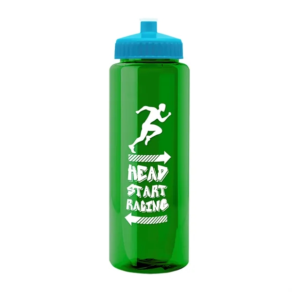 32 oz Transparent Sports Bottles with Push Pull Lid.... from ASI 40480 Koozie Group