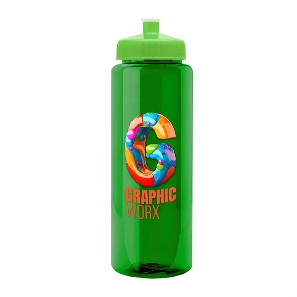 32 oz Transparent Sports Bottles with Push Pull Lid.... from ASI 40480 Koozie Group