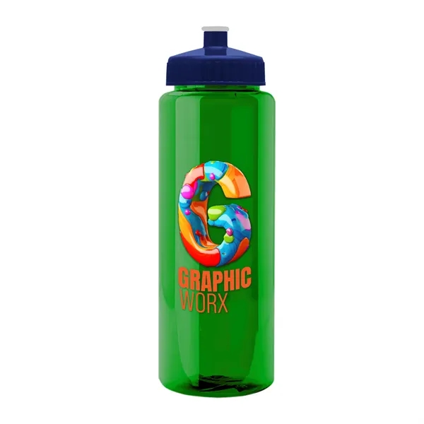 32 oz Transparent Sports Bottles with Push Pull Lid.... from ASI 40480 Koozie Group