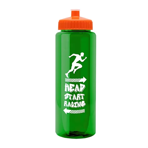32 oz Transparent Sports Bottles with Push Pull Lid.... from ASI 40480 Koozie Group