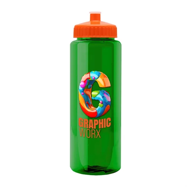 32 oz Transparent Sports Bottles with Push Pull Lid.... from ASI 40480 Koozie Group