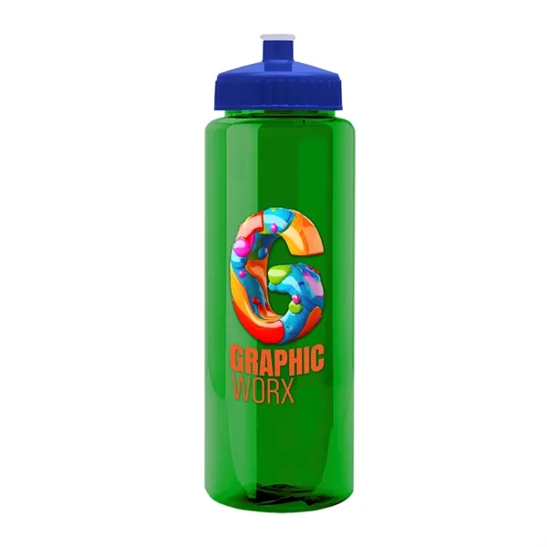 32 oz Transparent Sports Bottles with Push Pull Lid.... from ASI 40480 Koozie Group