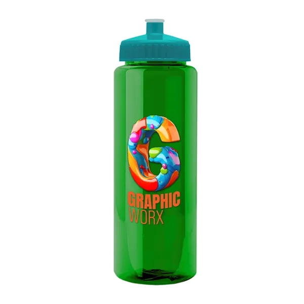 32 oz Transparent Sports Bottles with Push Pull Lid.... from ASI 40480 Koozie Group