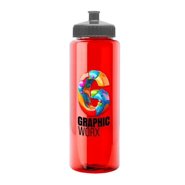 32 oz Transparent Sports Bottles with Push Pull Lid.... from ASI 40480 Koozie Group