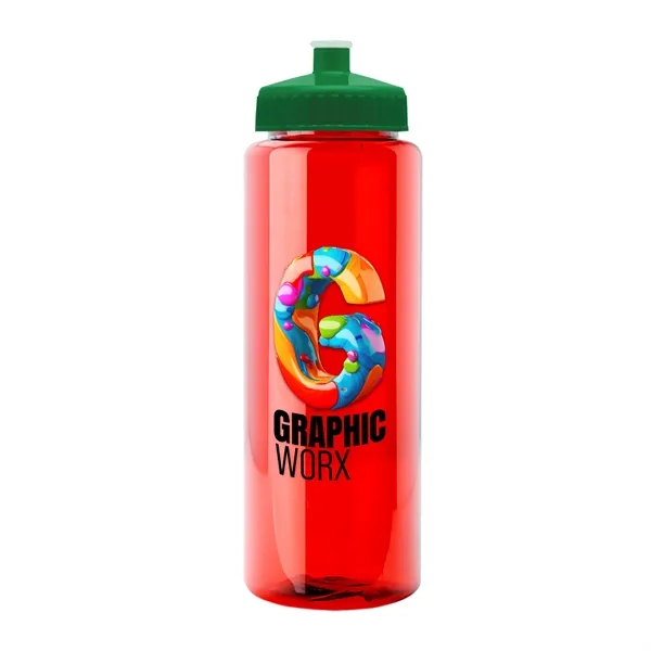 32 oz Transparent Sports Bottles with Push Pull Lid.... from ASI 40480 Koozie Group