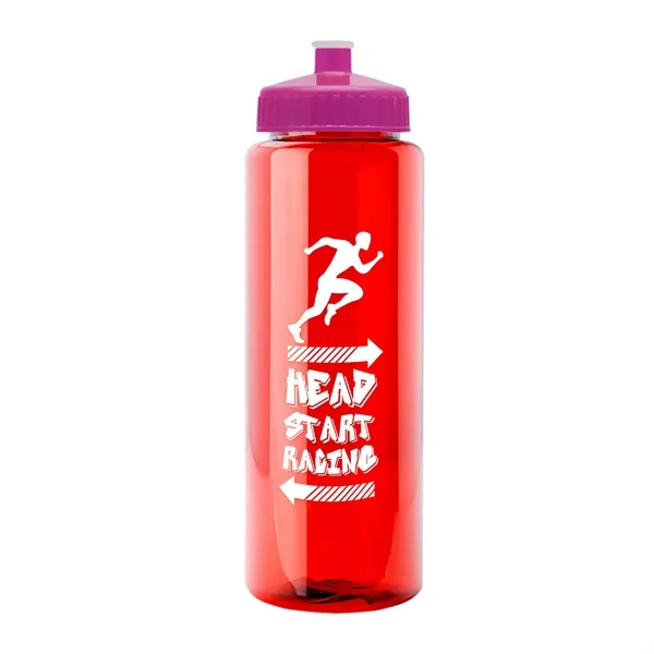 32 oz Transparent Sports Bottles with Push Pull Lid.... from ASI 40480 Koozie Group