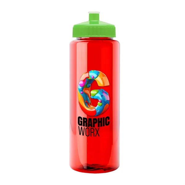 32 oz Transparent Sports Bottles with Push Pull Lid.... from ASI 40480 Koozie Group